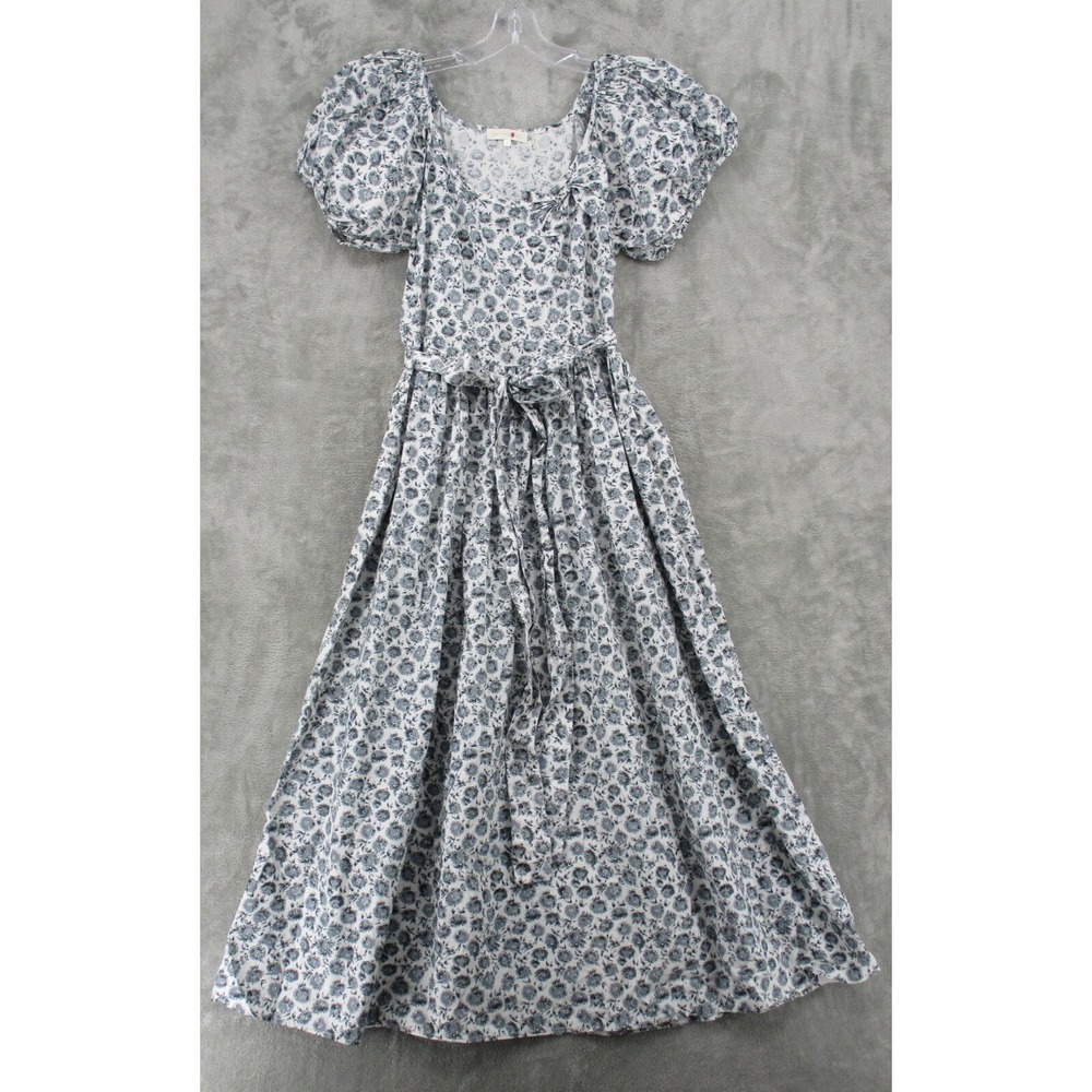 Love Shack Fancy Dress Womens Size 6 Prairie Cottage Puff Sleeve Floral Modest